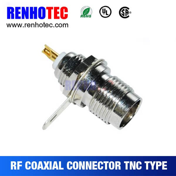 TNC Jack Crimp Bulkhead Cable RF Electrical Coaxial Connecto